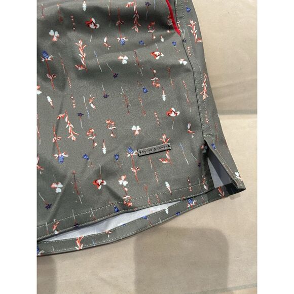 Parke & Ronen Mens Size 29 Green Floral Swim Trunks Shorts - Picture 2 of 7